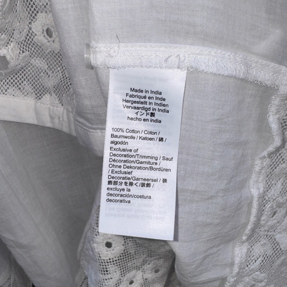 J. Crew Lace-trim pintuck top in cotton voile Size XS - Picture 9 of 16